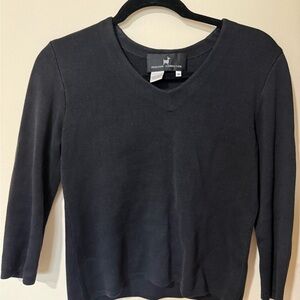 Peruvian Connection (IYKYK) black sweater 100% pima cotton Made in Peru